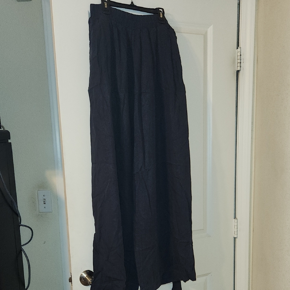 Sneak Peek navy blue wide Leg Jumpsuit